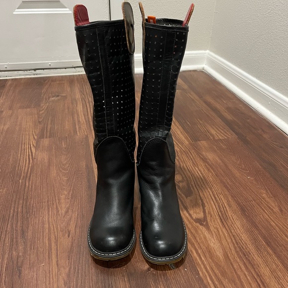 Black Leather Boots Size 36 - Picture 2 of 14